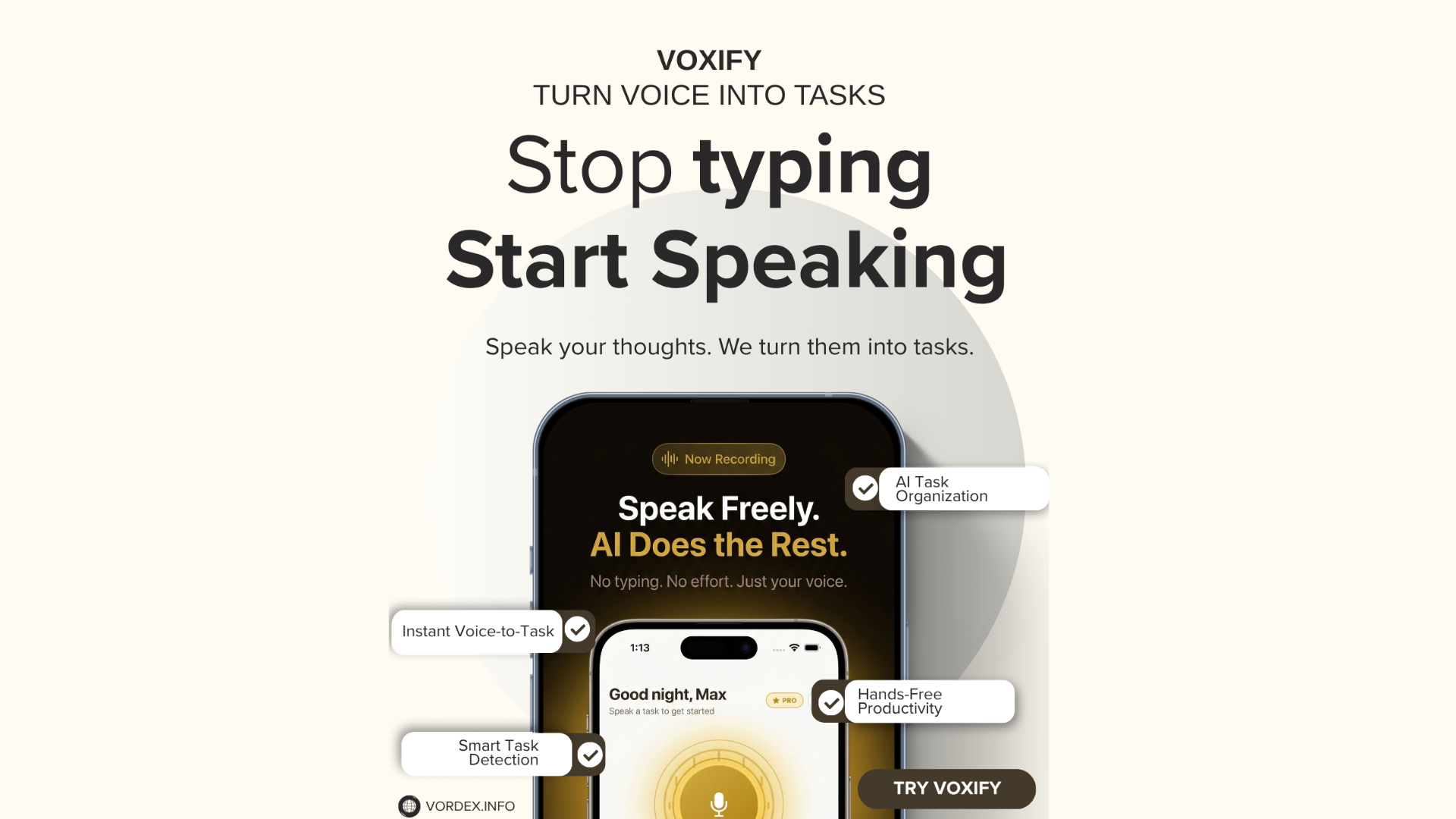 Voxify - Voice to Task: Speak, and Your Tasks Are Ready